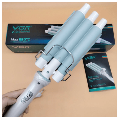 RIZADOR PROFESIONAL VGR DE PELO CON ALTA TEMPERATURA DE 3 TUBOS