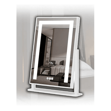 ESPEJO DE MAQUILLAJE CON LUCES LED TÁCTIL DE 48X30 CM BLANCO - 2