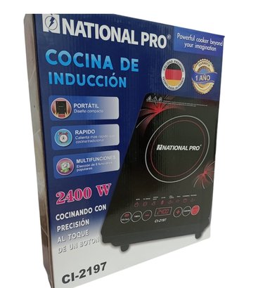 COCINA A INDUCCIÓN ELÉCTRICA NATIONAL 1 HORNILLA PRO 2400 WATTS TECNOLOGÍA ALEMÁN TÁCTIL - 3