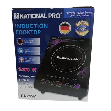 COCINA A INDUCCIÓN ELÉCTRICA NATIONAL 1 HORNILLA PRO 2400 WATTS TECNOLOGÍA ALEMÁN TÁCTIL - 4