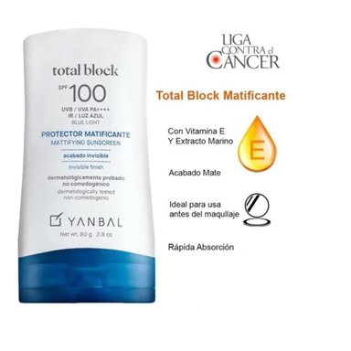 CREMA CORPORAL UNIQUE TOTAL BLOCK MATT BLOQUEADOR SOLAR R YAMBAL SPF 100 80 GR - 2