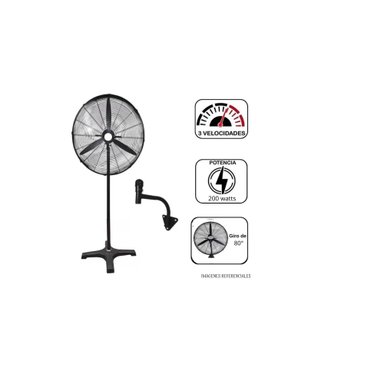 VENTILADOR DE PIE PARED PISO PREMIER INDUSTRIAL 300 WATTS 2 EN 1 - 2