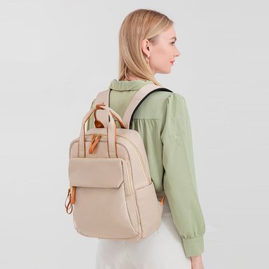 MOCHILA AITANA CON PORTALAPTOP HASTA 14' BEIGE