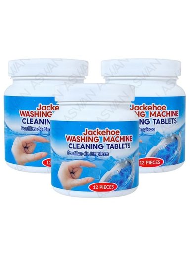 3 UNIDADES PASTILLAS LIMPIADORAS DE LAVADORA  12 PIEZAS
