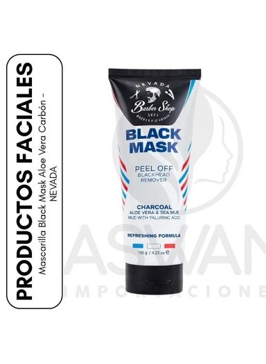 MASCARILLA BLACK MASK ALOE VERA CARBÓN - NEVADA - 1