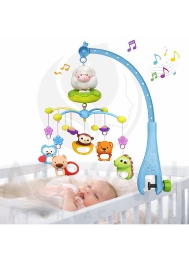 JUEGO MÓVIL CUNA CELESTE OVEJA PARA BEBES - 3