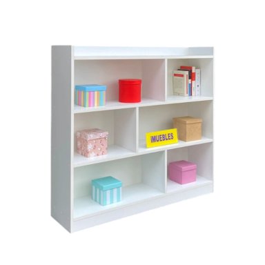 ORGANIZADOR ESCOLAR LIBRERO ESTANTE MELAMINA COLOR BLANCO - TEMEL