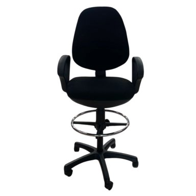 SILLA GIRATORIA SILLA CAJERA NEGRA -TEMEL