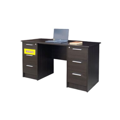 ESCRITORIO GERENCIAL DOBLE CAJONERA WENGUE MODELO ALTI