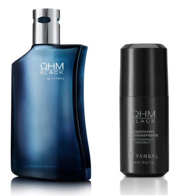 SET PERFUME YANBAL OHM BLACK HOMBRE + DESODORANTE PARFUM 100 ML