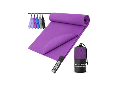 TOALLA MICROFIBRA SPORT TOWEL MORADO 0.80 * 1.80 CM