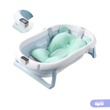 BAÑERA CON TERMÓMETRO DIGITAL VERDE