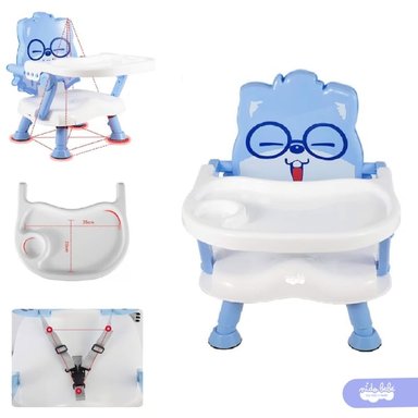 SILLA COMER OSITO CELESTE DE BEBÉ MODELO MINI