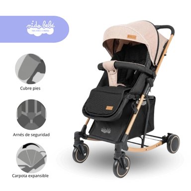 COCHE CUNA MADRID BEIGE CON MECEDORA