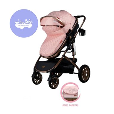 COCHE MOISÉS PREMIUM EVO ROSADO LITE ENA ROSA