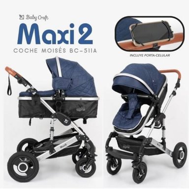 COCHE MOISÉS MAXI 2 BC-511A AZUL BEBE