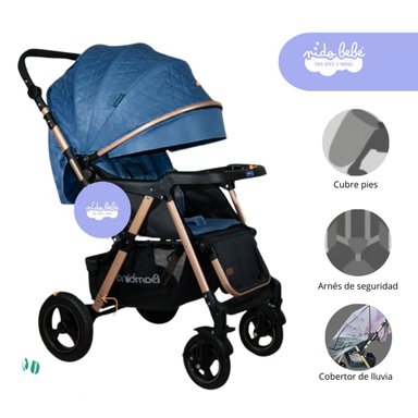 COCHE CUNA NONNA AZUL MODELO BAMBINO