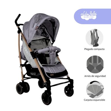 COCHE BASTÓN XMOOV KING COLOR PLOMO