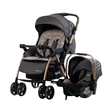 COCHE CUNA EBABY BRAVIAR NEGRO PARA BEBE CON PORTABEBE
