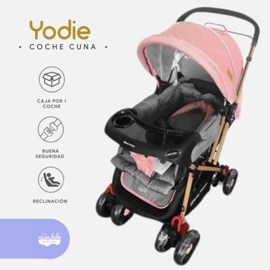 COCHE CUNA YODIE ROSADO DE LUJO PINK