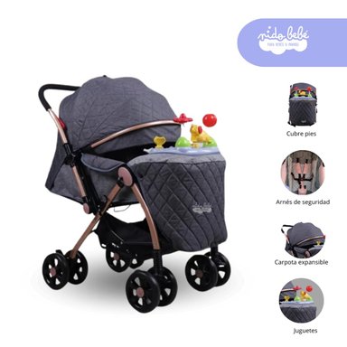 COCHE CUNA MUSICAL BABY DREAM NEGRO