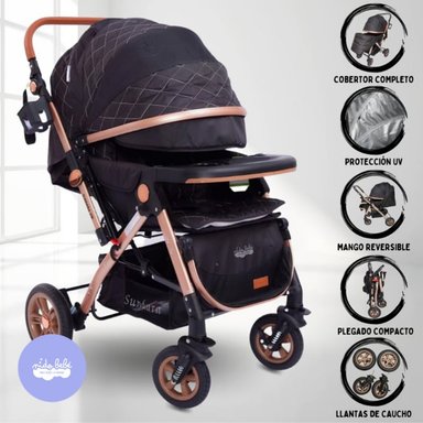 COCHE CUNA SAKURA SUNDARA VIP NEGRO DE LUJO EDICIÓN LIMITADA BLACK