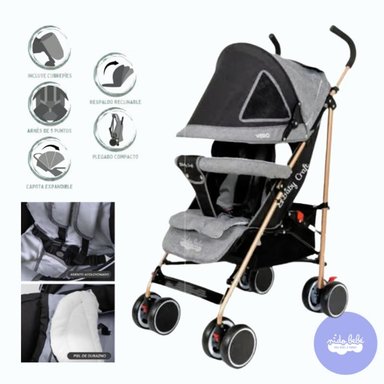 COCHE BASTÓN DEPORTIVO MENDOZA GRIS VERO