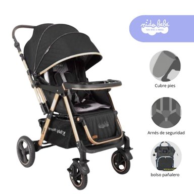 COCHE CUNA VIENA NEGRO DE BEBE