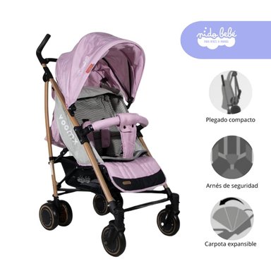 COCHE BASTÓN XMOOV ROSADO KING