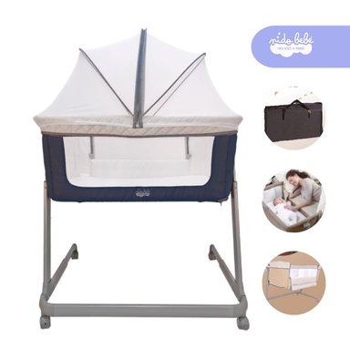 CUNA EBABY MARRIOT ALUMINIO AZUL COLECHO CLOUD