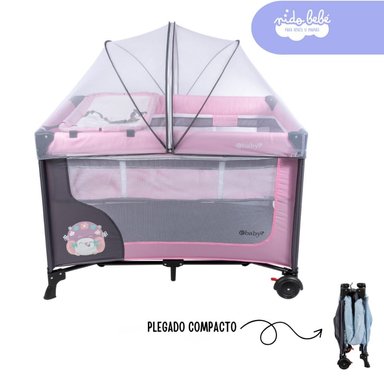 CUNA CORRAL EBABY DREAM METAL ROSADO