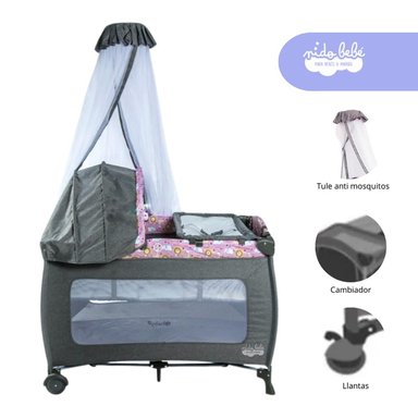 CUNA CORRAL EBABY MARINA METAL MULTICOLOR