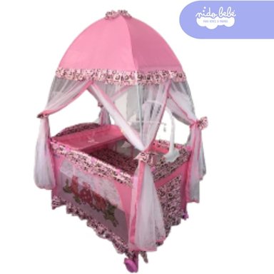 CUNA CORRAL CASITA METAL ROSADO ÁRABE