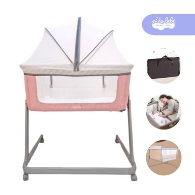 CUNA EBABY MARRIOT ALUMINIO ROSADO COLECHO CLOUD