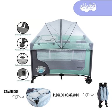 CUNA CORRAL EBABY DREAM METAL VERDE