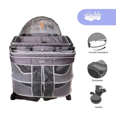 CUNA CORRAL BABY KITS VERONA METAL GRIS