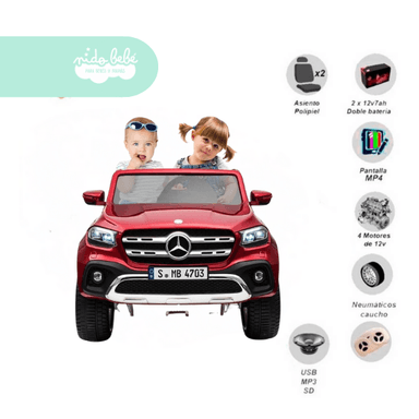 CARRITO ROJO A BATERÍA NIÑO CAMIONETA X CLASS - 1