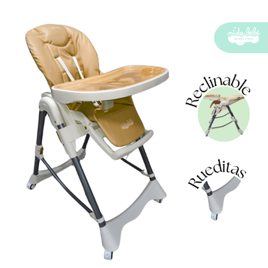 SILLA COMER SISY BEIGE BEBÉ