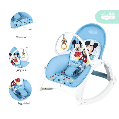 SILLA NIDO MECEDORA AZUL BEBÉ BOUNCER MIK BLUE