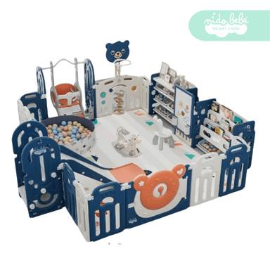 CORRAL JUEGOS NIÑO OSITO PLUS AZUL