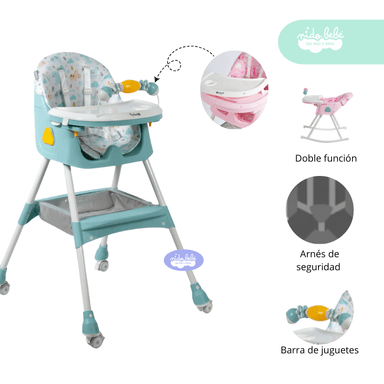 SILLA COMER VERDE BEBÉ CAMMY PLUS