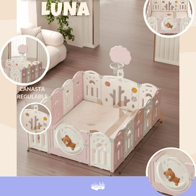 CENTRO JUEGOS CERCO ROSADO BEBE OSO DORMILÓN - 1