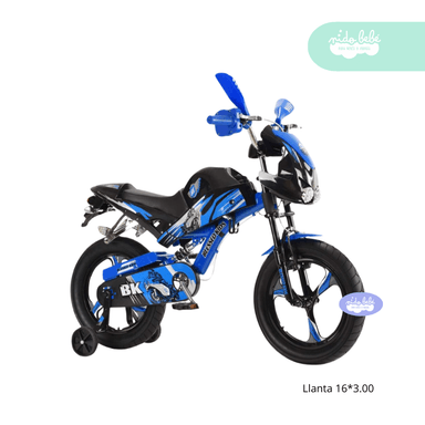 BICICLETA ARO 16 NIÑO MOTO BLUE