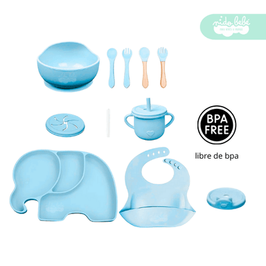 SET ALIMENTACIÓN BEBÉ ELEFANTE 13 PIEZAS