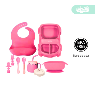 SET ALIMENTACIÓN BEBÉ CARRITO PINK ROSADO