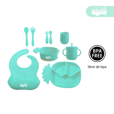 SET ALIMENTACIÓN BEBÉ PIÑA VERDE