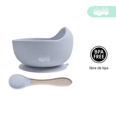 SET ALIMENTACIÓN PLATO CUBIERTO PLOMO GRIS