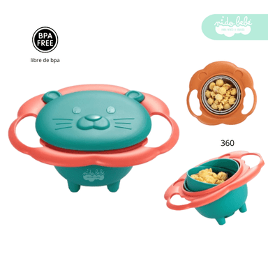 PLATO GIRATORIO ANTIDERRAMES PARA BEBES GIRO 360