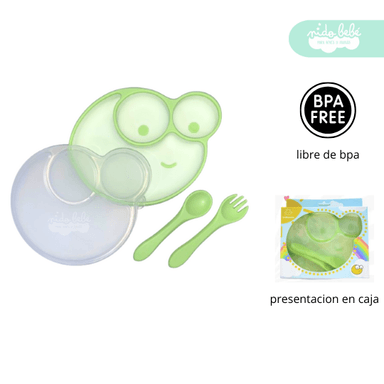 SET DE ALIMENTACIÓN PLATO CON OJITOS PRESENTACIÓN EN CAJA