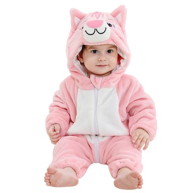 DISFRAZ ONESIE KIGURUMI BEBE GATITA ROSA - JMP